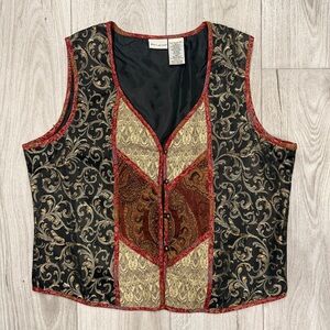 White Stag Black and Silver Embellished Bustier Top